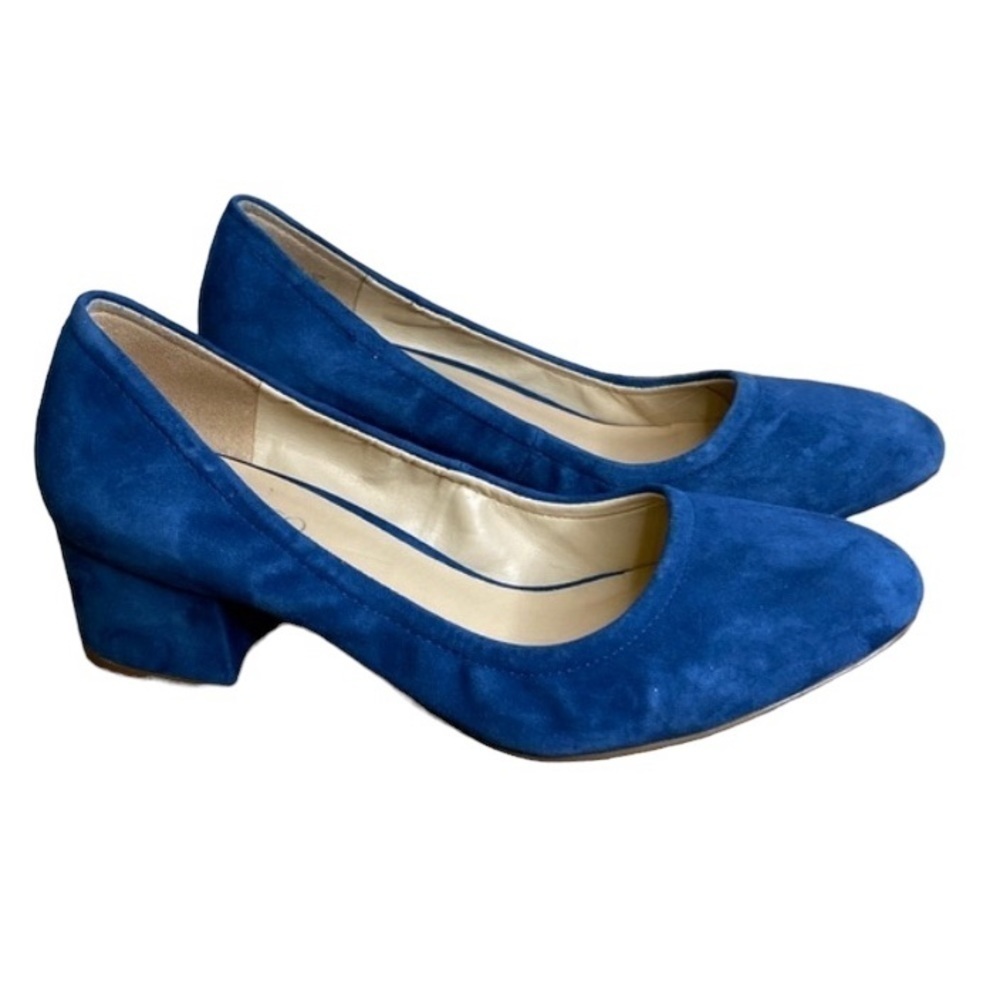 Franco Sarto Blue Suede Pumps